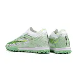 Nike Zoom Mercurial Vapor 15 Elite Silver and Green Turf TF Kids Football Boot