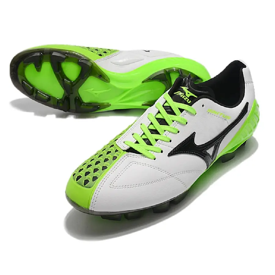 Mizuno Wave Ignitus 4 White and Green Firm Ground FG Football Boot
