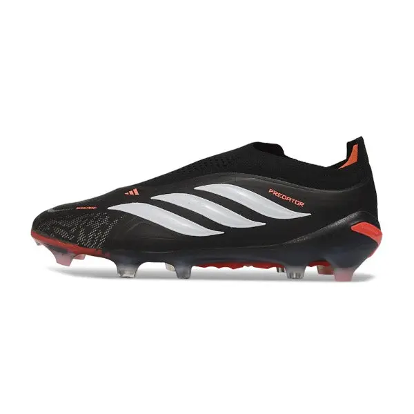 Adidas Predator 26 Elite Laceless Black and White Firm Ground FG Football Boot