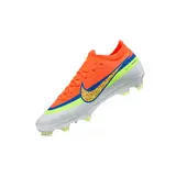 Nike Air Zoom Mercurial Vapor 17 Elite Orange, Blue and White Firm Ground FG Kids Football Boot - White/Orange
