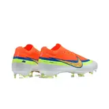 Nike Air Zoom Mercurial Vapor 17 Elite Orange, Blue and White Firm Ground FG Kids Football Boot - White/Orange