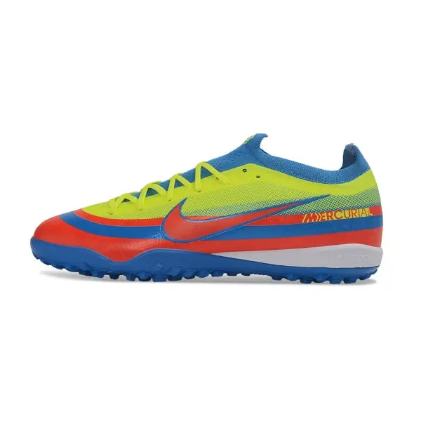 Nike Air Zoom Mercurial Vapor 17 Elite Blue and Red Turf TF Kids Football Boot