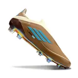 Adidas F50 Elite Laceless Brown and Light Blue Firm Ground FG Football Boot