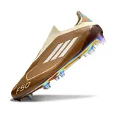 Adidas F50 Elite Laceless Brown and Light Blue Firm Ground FG Football Boot