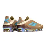 Adidas F50 Elite Laceless Brown and Light Blue Firm Ground FG Football Boot