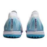 Nike Zoom Mercurial Vapor 16 Elite White and Light Blue Turf TF Kids Football Boot