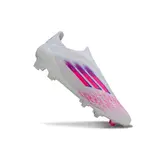 Adidas F50 Elite Laceless White, Pink and Purple Firm Ground FG Football Boot