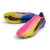 Adidas F50 Hyperfast Laceless Elite Pink and Yellow Firm Ground FG Football Boot - Yellow/Blue