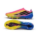 Adidas F50 Hyperfast Laceless Elite Pink and Yellow Firm Ground FG Football Boot - Yellow/Blue