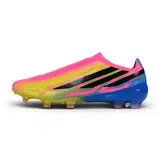 Adidas F50 Hyperfast Laceless Elite Pink and Yellow Firm Ground FG Football Boot - Yellow/Blue
