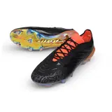 Adidas Predator 26 Elite Black and Orange Firm Ground FG Football Boot - Tongue
