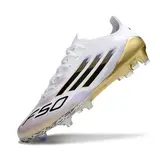 Adidas F50 Elite White and Gold Firm Ground FG Football Boot - White/Silver
