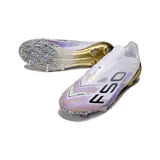Adidas F50 Elite Laceless White Purple and Gold Firm Ground FG Football Boot