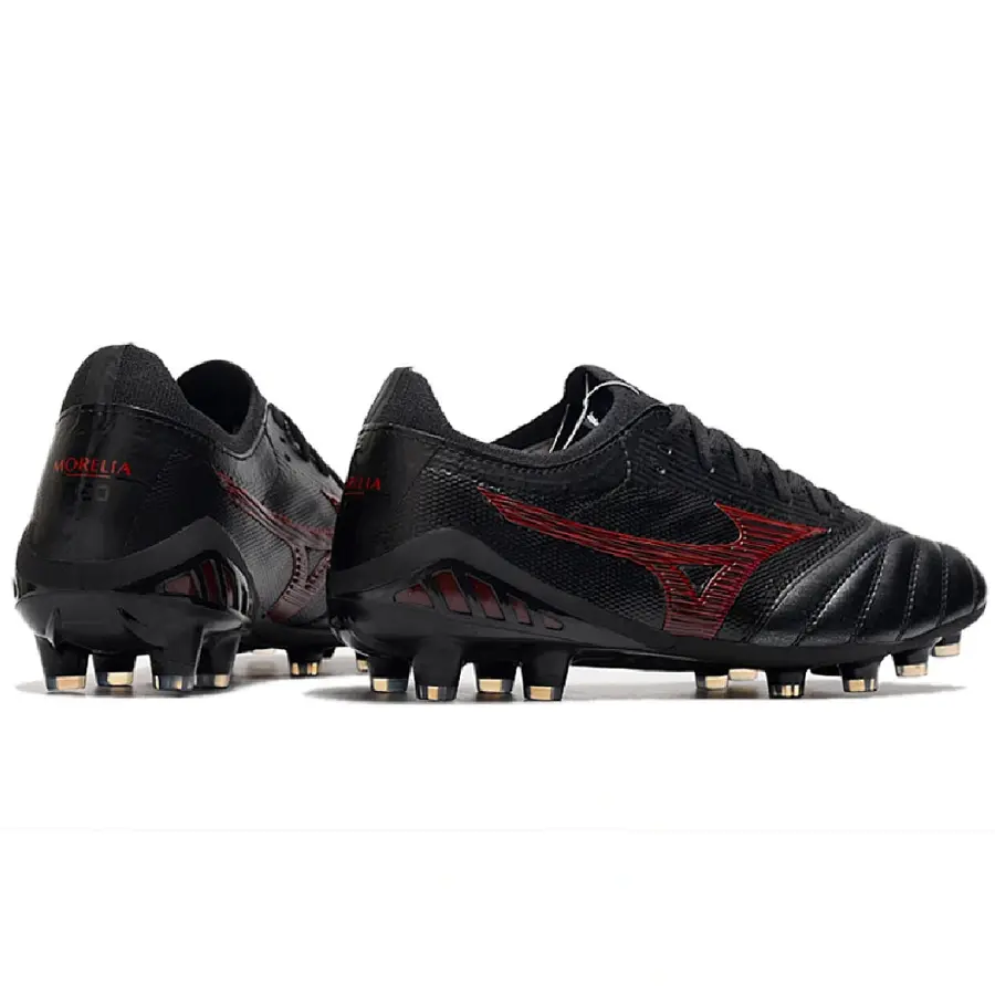 Mizuno Morelia Neo III Elite Black and Red Firm Ground FG Football Boot