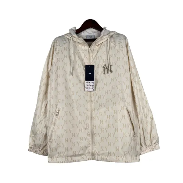 NY Beige Gold Windbreaker Jacket