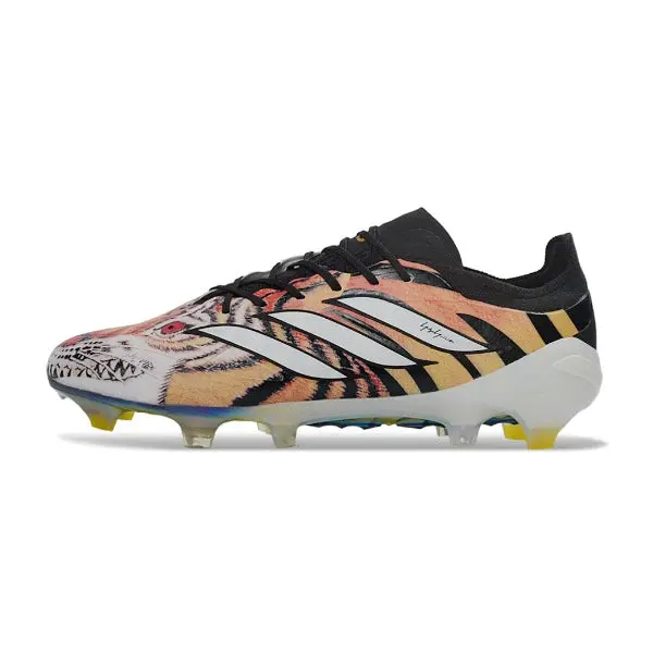 Adidas Predator 26 Elite Black White and Orange Firm Ground FG Football Boot