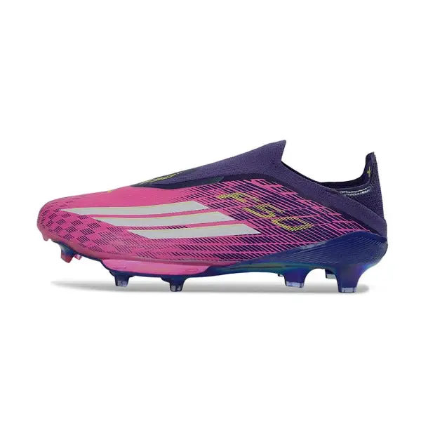 Adidas F50+ Elite Laceless Pink and Purple Firm Ground FG Football Boot