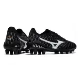 Mizuno Morelia Neo III Elite Black Gray and White Firm Ground FG Football Boot