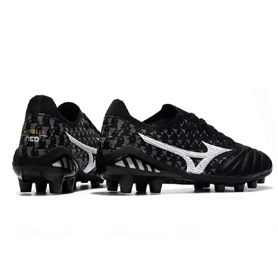 Mizuno Morelia Neo III Elite Black Gray and White Firm Ground FG Football Boot