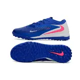 Nike Phantom 6 Elite Blue and White Turf TF Football Boot - Royal Blue/Pink