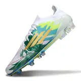 Adidas F50 Primeknit Elite White and Green Firm Ground FG Football Boot