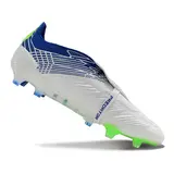 Adidas Predator 30 Elite Tongue White Blue and Green Firm Ground FG Football Boot