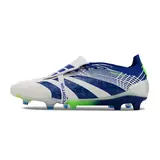 Adidas Predator 30 Elite Tongue White Blue and Green Firm Ground FG Football Boot