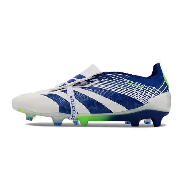 Adidas Predator 30 Elite Tongue White Blue and Green Firm Ground FG Football Boot