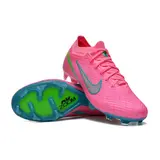 Nike Zoom Mercurial Vapor 15 Elite Pink and Blue Firm Ground FG Kids Football Boot