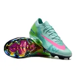 Nike Air Zoom Mercurial Vapor 16 Elite Kids Blue Green and Pink Firm Ground FG Football Boot