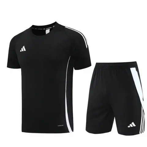 Adidas Black and White Training Set T-Shirt and Shorts
