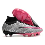 Nike Zoom Mercurial Superfly 9 Elite Gray and Pink Firm Ground FG Football Boot