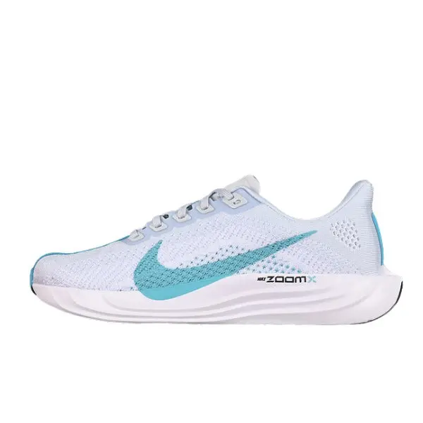Nike Air Zoom Pegasus 35 White and Blue Running Shoes