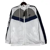 Nike White Grey and Blue Windbreaker Jacket