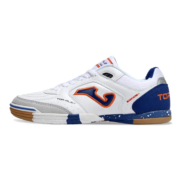 Joma Top Flex 24 White Blue and Orange Futsal IC Football Boot