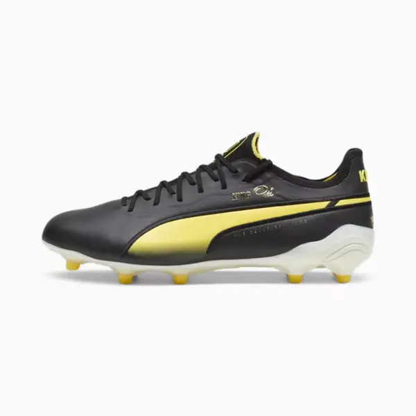 Puma King Ultimate Pelé Legends Pack Black and Yellow Firm Ground FG Football Boot