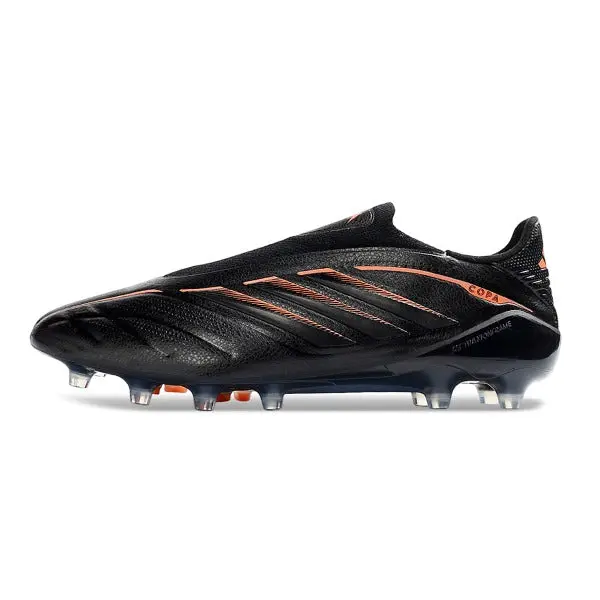 Adidas Copa Pure 4 Laceless Elite Black and Orange Firm Ground FG Football Boot