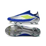 Adidas F50 Elite Laceless Blue and Silver Firm Ground FG Football Boot