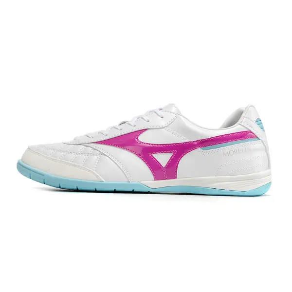 Mizuno Morelia Sala Japan White Pink and Blue Indoor IC Football Boot