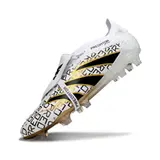 Adidas Predator 25 Elite Tongue White Gold and Black Firm Ground FG Football Boot