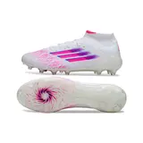 Adidas F50 Elite Mid Cut White and Pink Firm Ground FG Football Boot