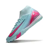 Nike Zoom Mercurial Superfly 10 Academy Light Blue Turf TF Football Boot - Ice Blue/Pink