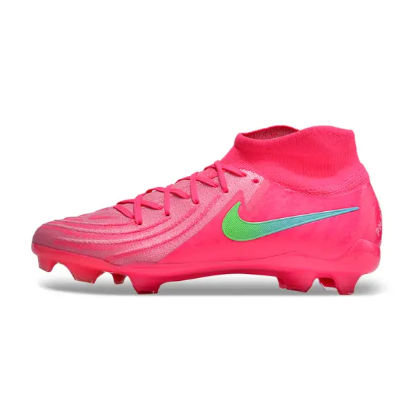 Nike Phantom Luna 2 Elite Pink and Green Firm Ground FG Kids Football Boot