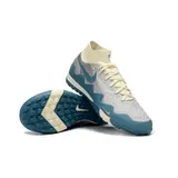 Nike x Patta Zoom Mercurial Superfly Elite White, Blue and Silver Turf TF Football Boot