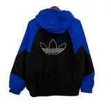 Adidas Blue and Black Windbreaker Jacket