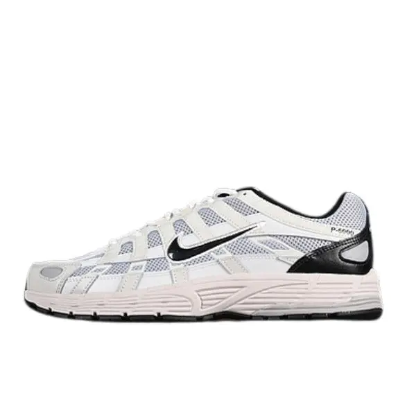 Nike P-6000 White Running Shoes - White/Black