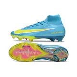 Nike Air Zoom Mercurial Superfly 10 Elite Light Blue and Yellow Firm Ground FG Football Boot