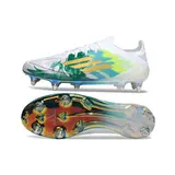 Adidas F50 Primeknit Elite White and Green Mixed Studs SG Football Boot