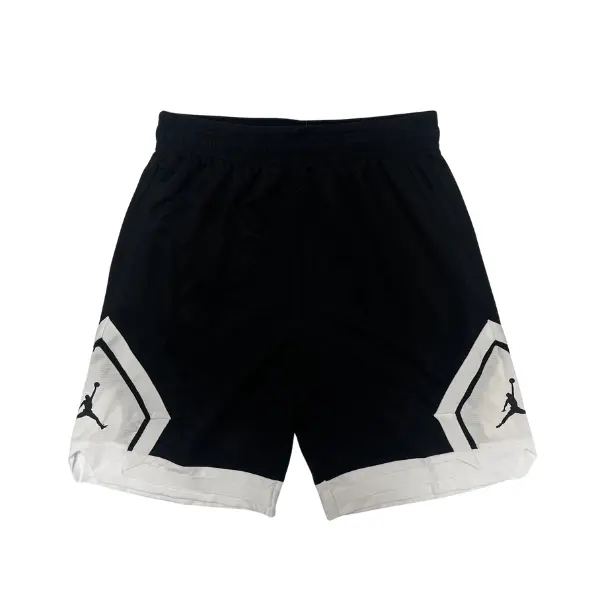 Jordan Black and White Shorts - White Diamond Panel
