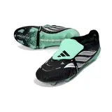 Adidas Predator 26 Elite Tongue Black, White and Green Firm Ground FG Football Boot